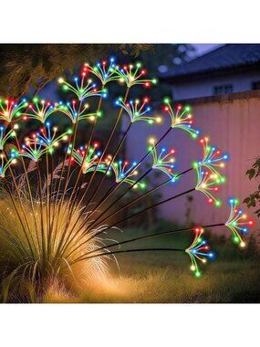 Upgraded Solar Swaying Starburst Lights - 2 Pack Waterproof Outdoor Decor